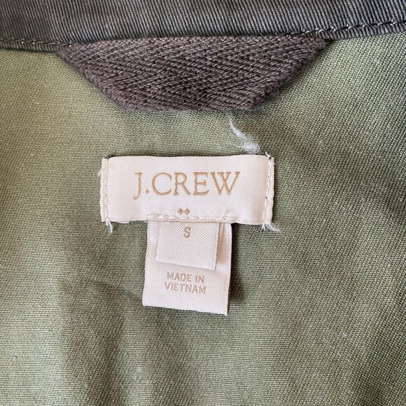 EUC J. Crew Black Utility Field Jacket | Classic Cotton with Gold Hardware Sz S - Picture 3 of 9